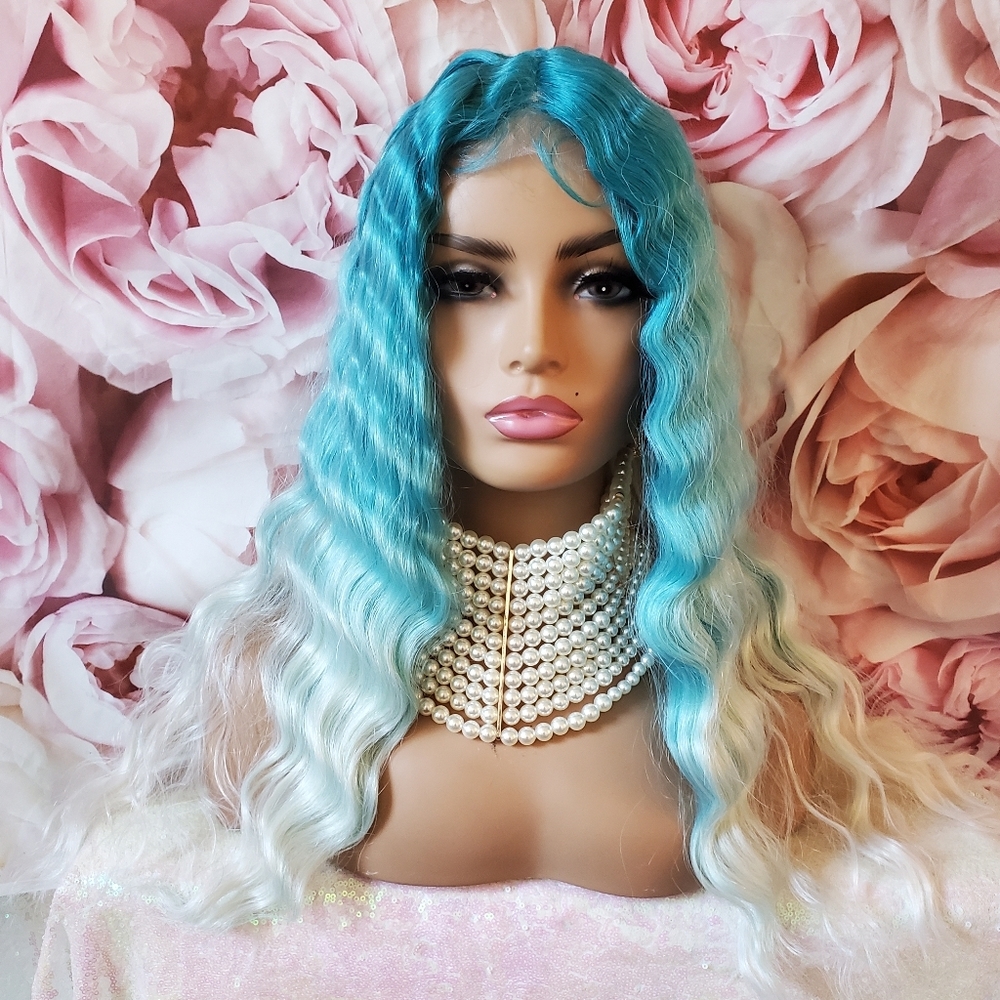 HD transparent lace front ombre wig